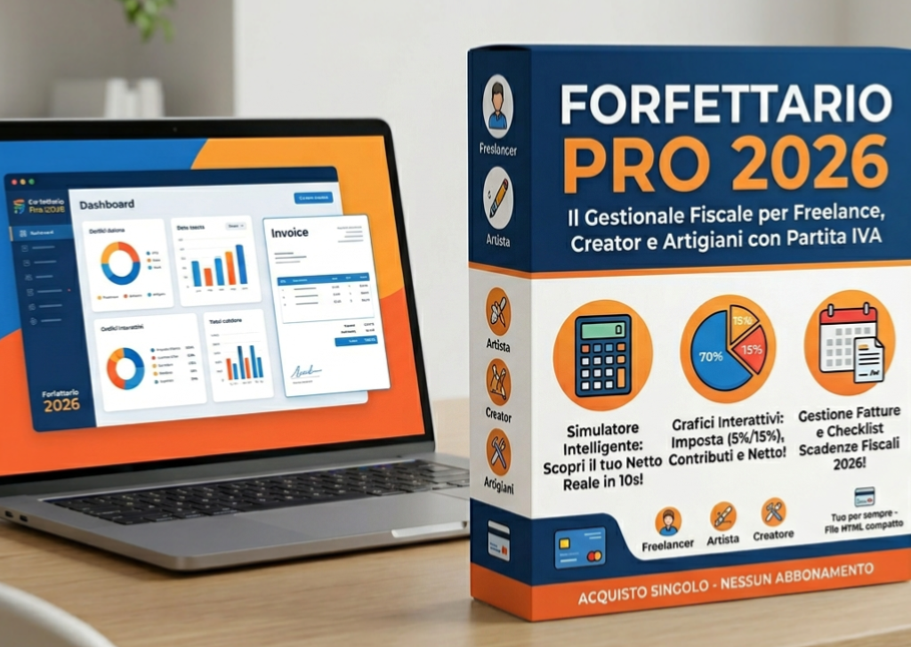 Forfettario Pro 2026 — Il Gestionale Fiscale per Freelance, Creator e Artigiani con Partita IVA